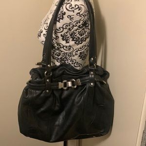 Real leather handbag